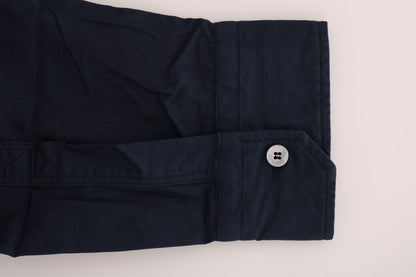 John Galliano Blue Cotton Casual Shirt for Comfort and Style