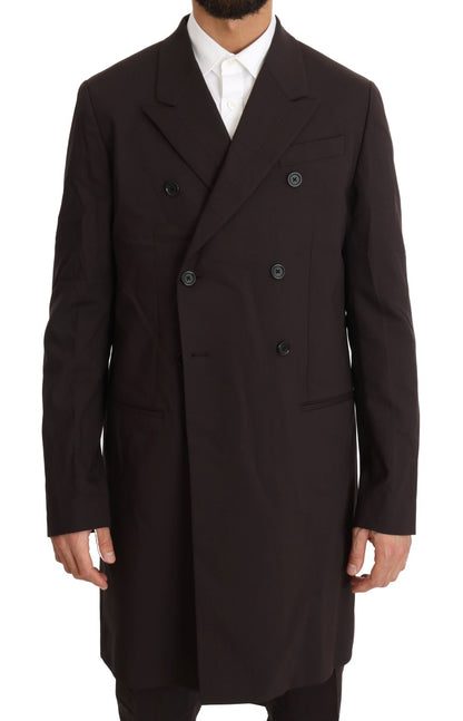 Dolce & Gabbana Elegant Bordeaux Double Breasted Suit made in Italy with 97% wool and 3% elastane
