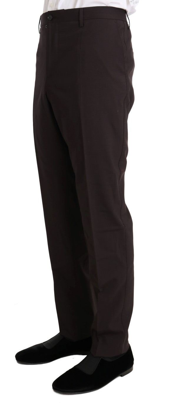 Dolce & Gabbana Elegant Bordeaux Double Breasted Suit impeccable construction and intricate lining composition