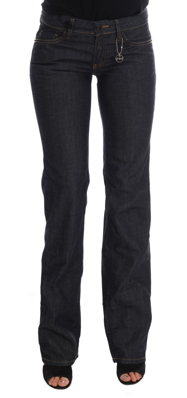 Costume National dark blue straight fit jeans made of 100% cotton