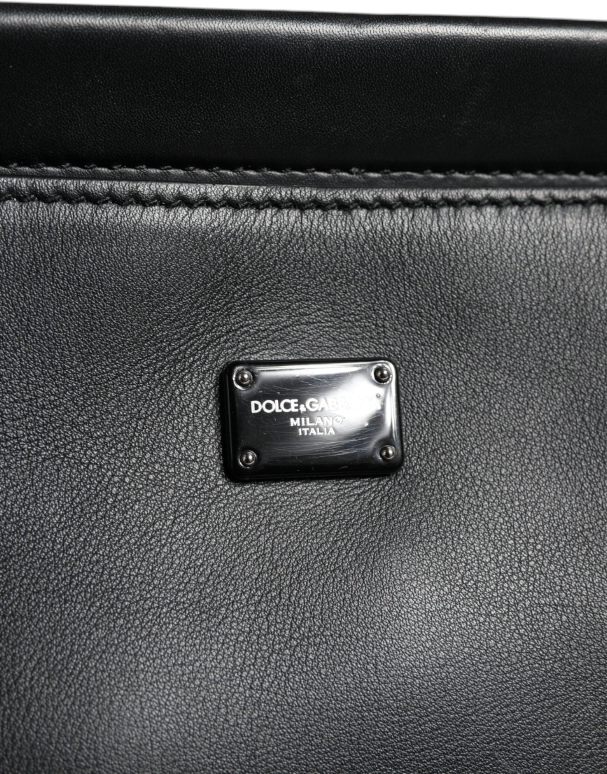Dolce & Gabbana Black Leather Crossbody Bag