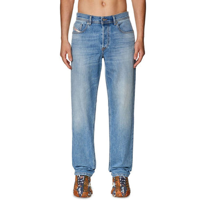 Diesel Light Blue Cotton Men's Regular-Fit Jean