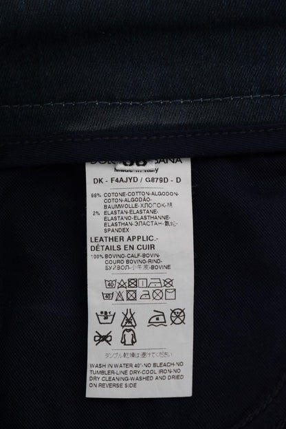 Italian craftsmanship represented in the chic blue denim mini skirt