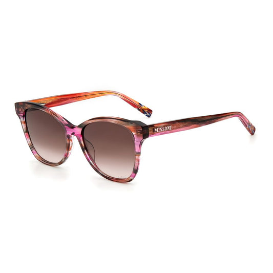 Missoni Multicolor Acetate Sunglasses in Pink with 100% UV Protection