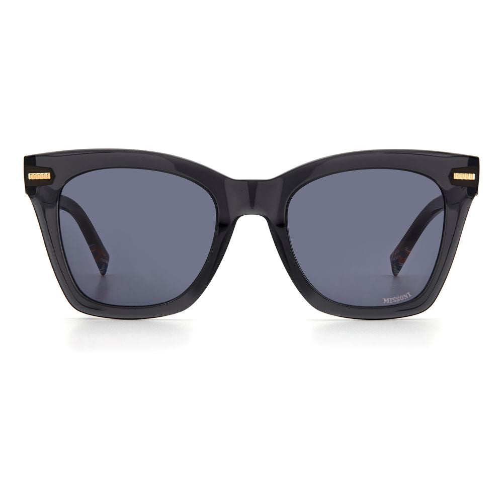 Acetate sunglasses in light grey with colored enamel elements