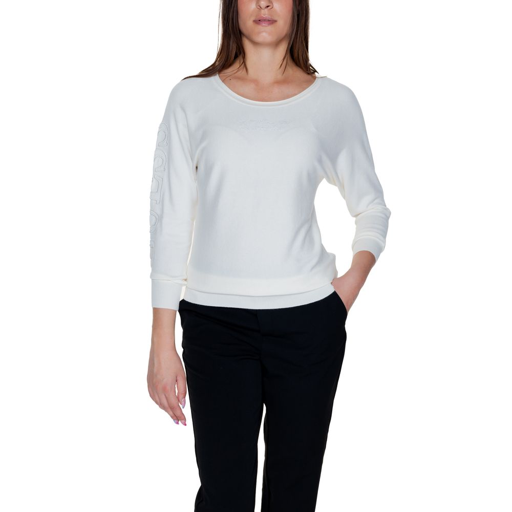 Guess Viscose T-Shirt in white with a blend of polyamide and spandex