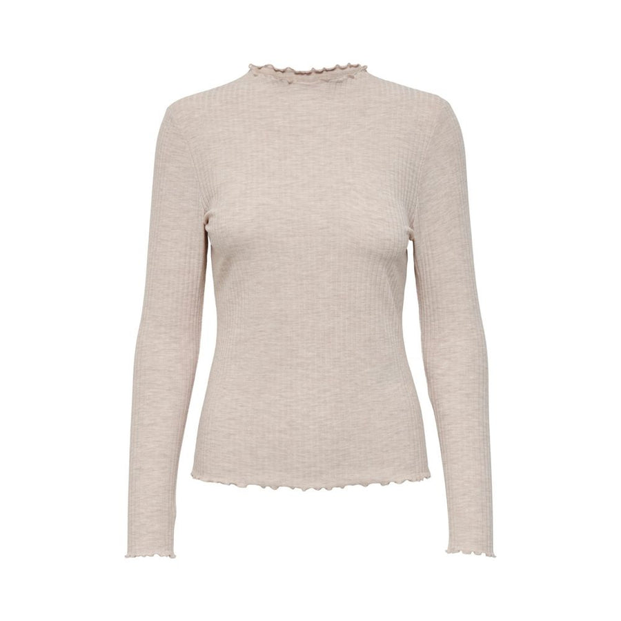 Only Beige Polyester Turtleneck