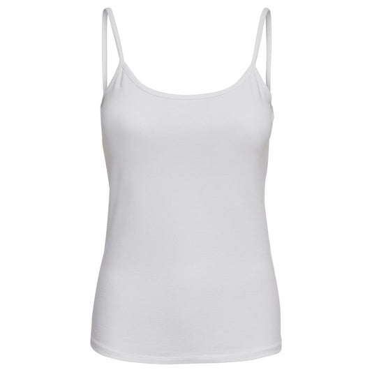 Only White Cotton Tank Top