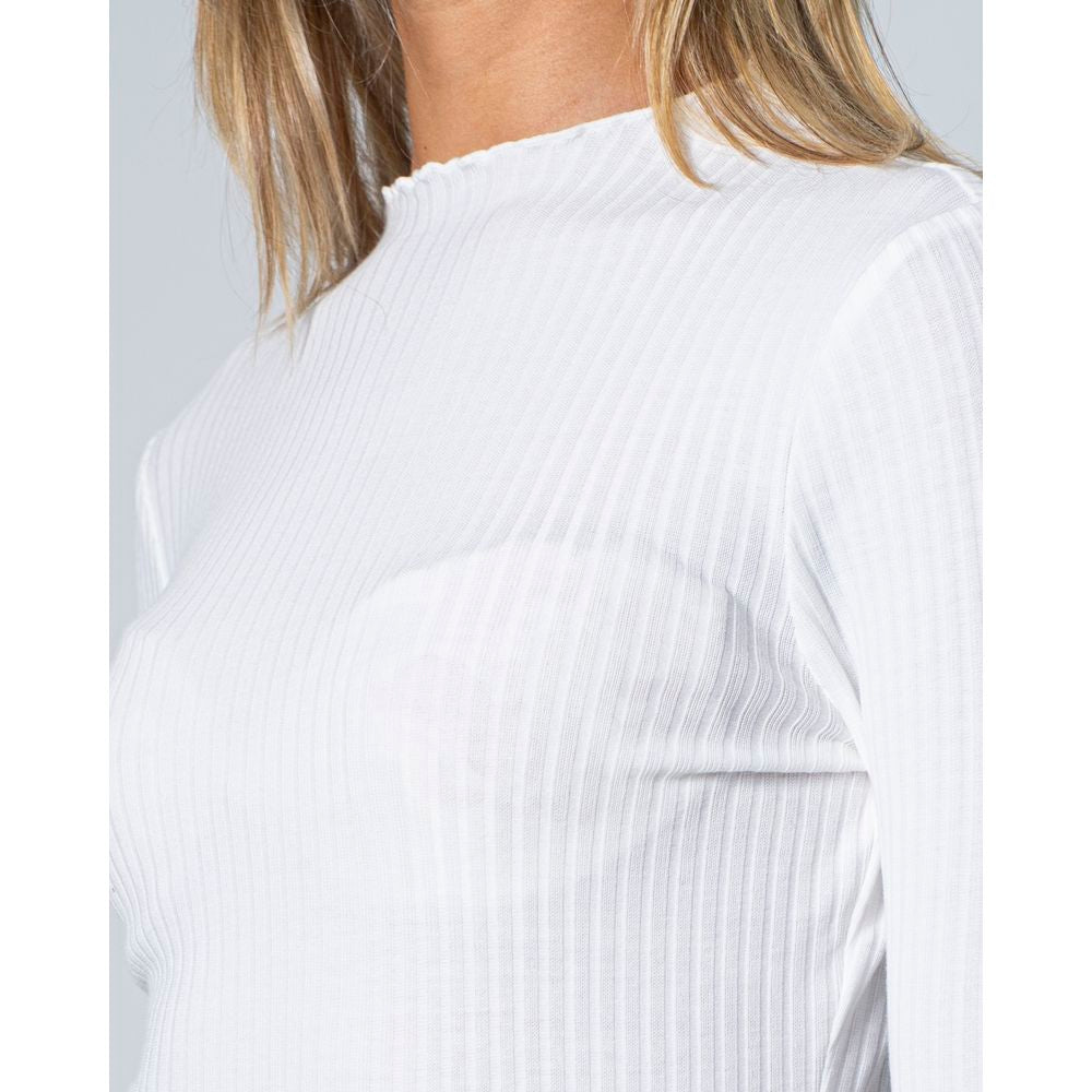 Only White Polyester Turtleneck