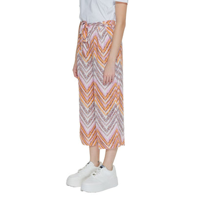 Only Multicolor Viscose Cropped Pant