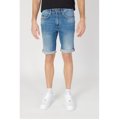 Gas Blue Cotton Bermuda