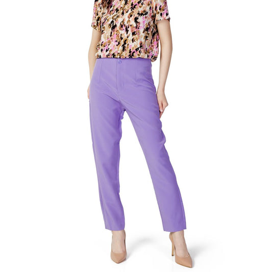 Only Purple Polyester Pant