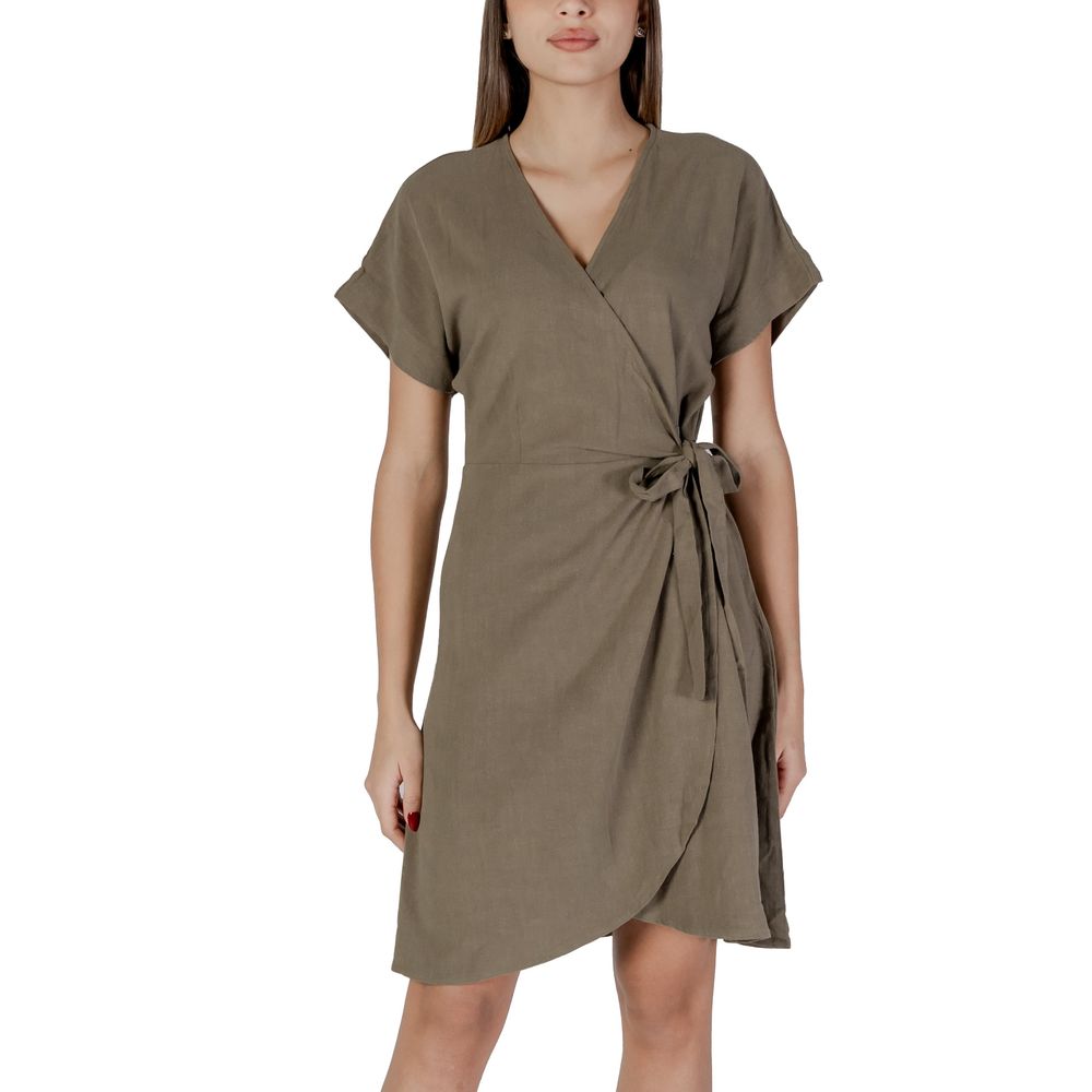 B.Young Green Viscose Midi
