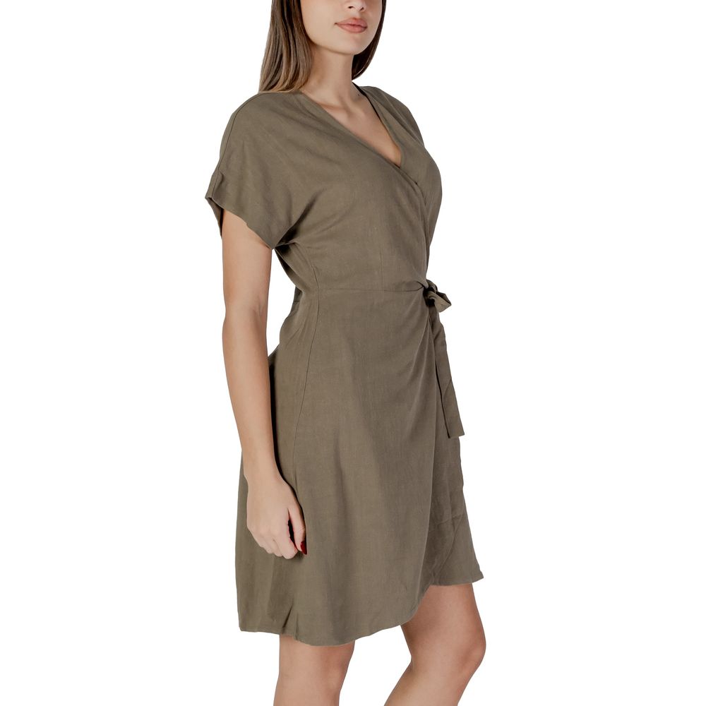B.Young Green Viscose Midi