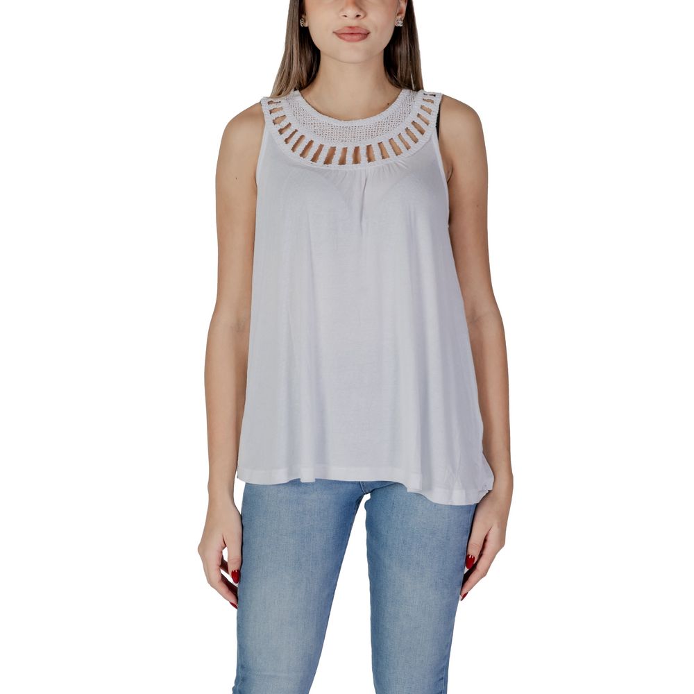 B.Young White Viscose Top