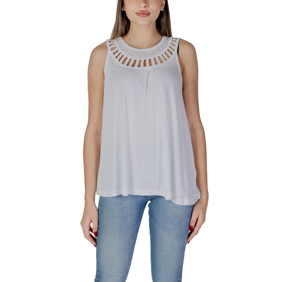 B.Young White Viscose Top