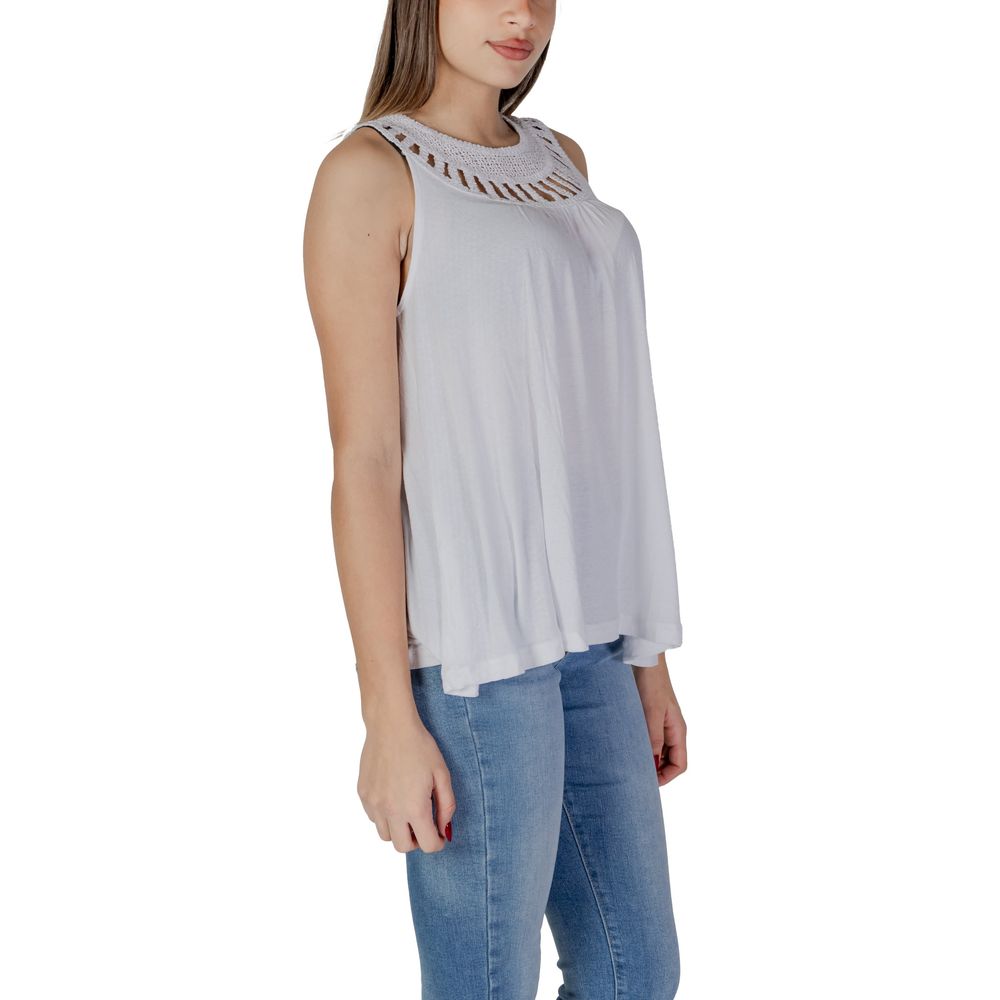 B.Young White Viscose Top