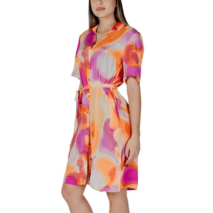 B.Young Orange Cotton Midi