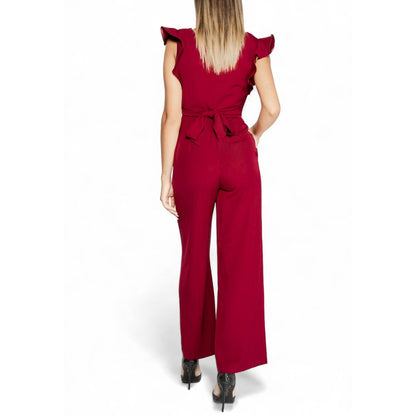 Rinascimento Bordeaux Polyester Jumpsuit