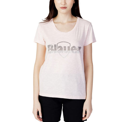 Blauer Multicolor Cotton T-Shirt