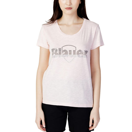 Blauer Multicolor Cotton T-Shirt
