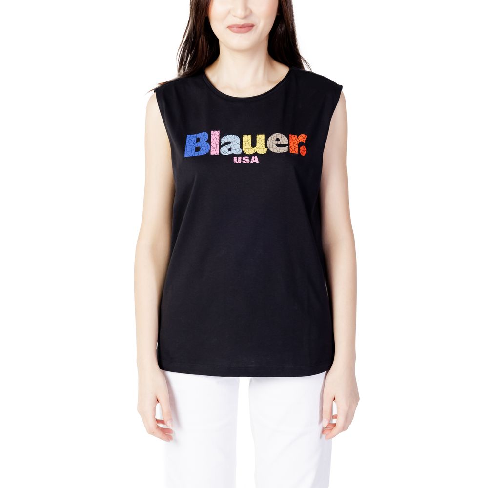 Blauer Black Cotton T-Shirt