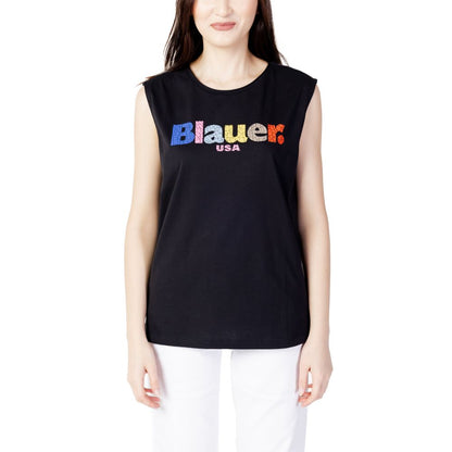 Blauer Black Cotton T-Shirt