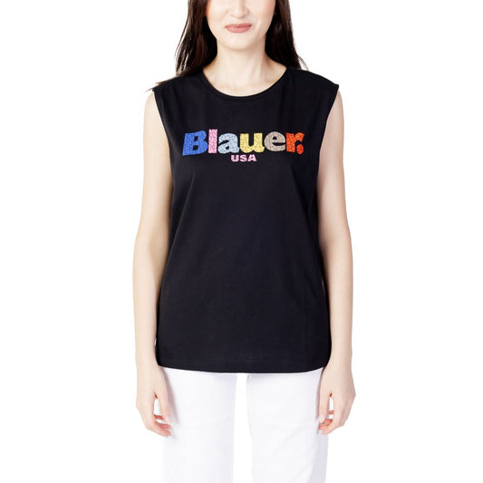 Blauer Black Cotton T-Shirt