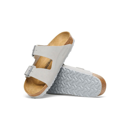 A comfortable and stylish gray Viscose sandal by Birkenstock for women