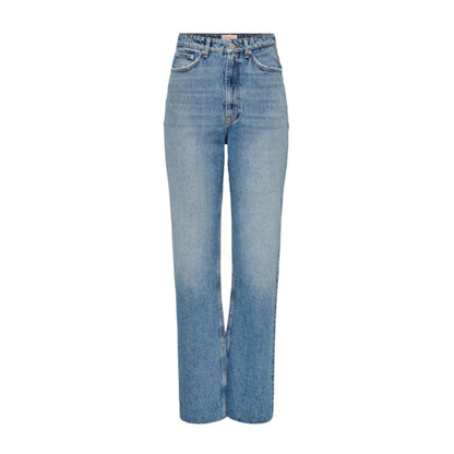 Only Light Blue Cotton Relaxed Fit Jean