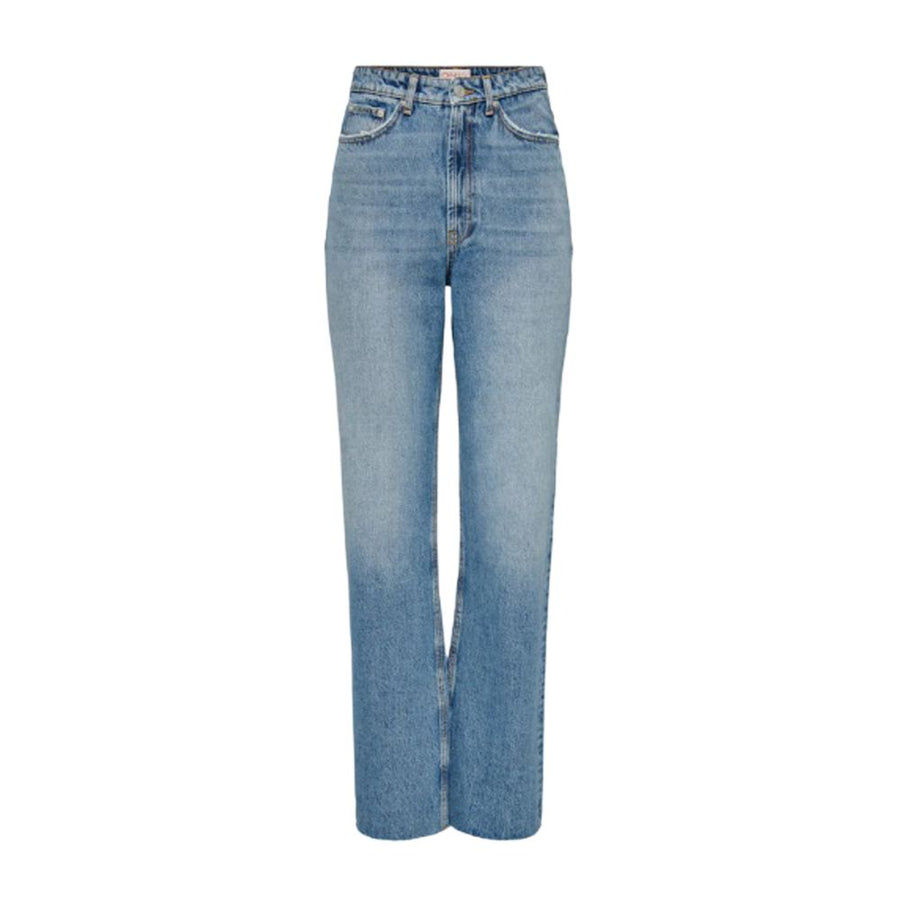 Only Light Blue Cotton Relaxed Fit Jean