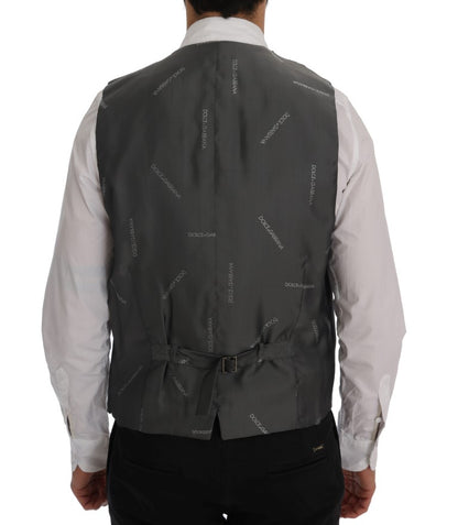 High-end Dolce & Gabbana vest with full front button closure and exquisite logo details