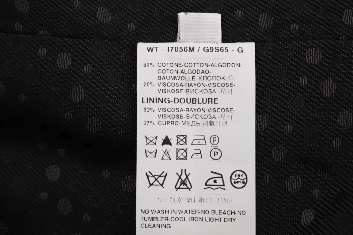 Dolce & Gabbana Elegant Gray Striped Men's Waistcoat Vest made in Italy for timeless sophistication