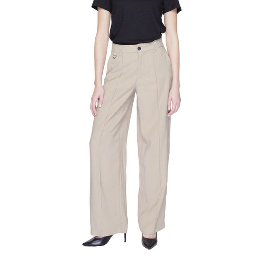 Only Beige Viscose Pant