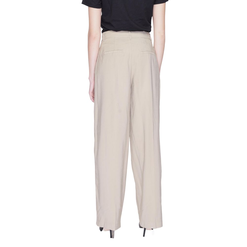 Only Beige Viscose Pant