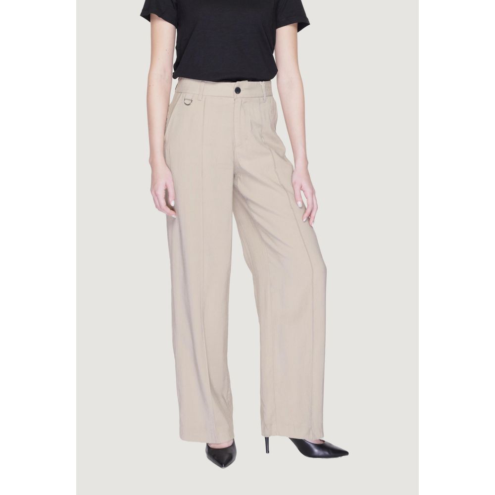 Only Beige Viscose Pant