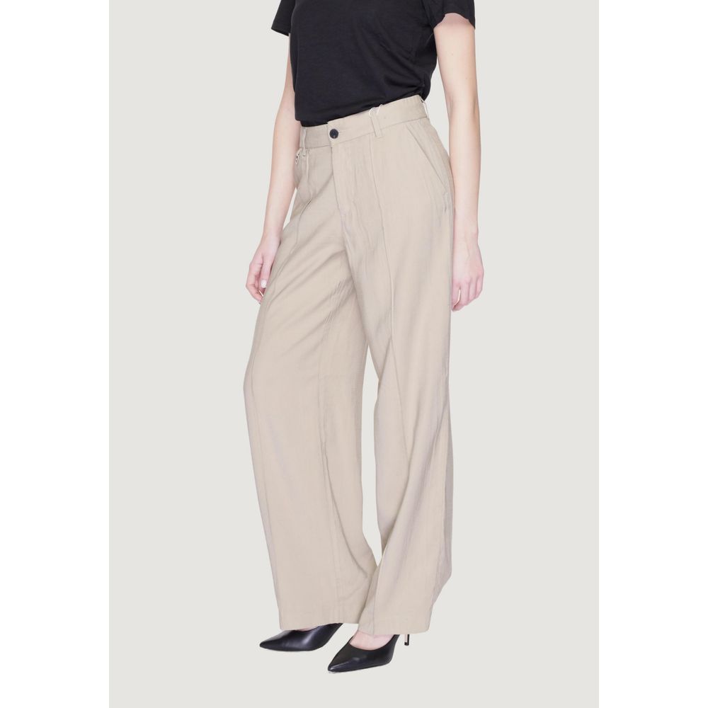Only Beige Viscose Pant