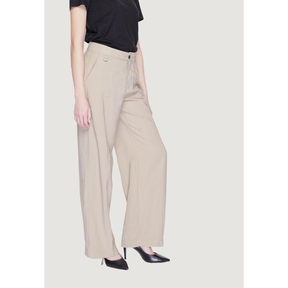 Only Beige Viscose Pant
