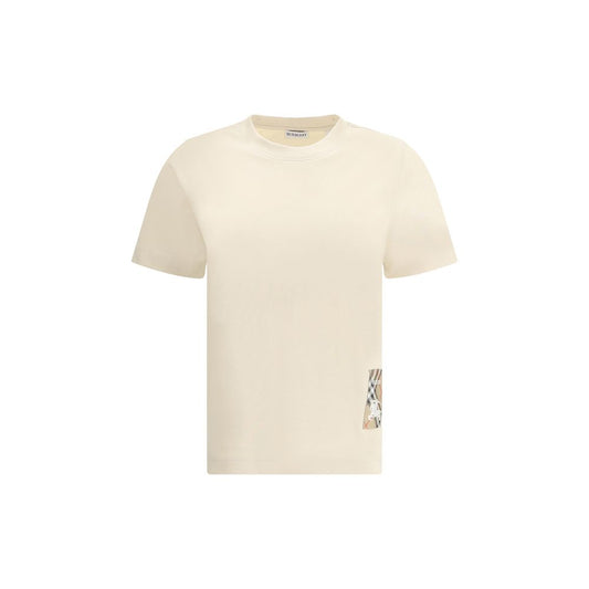 Burberry Jwear T-Shirt with ribbed crew neck and logo patch