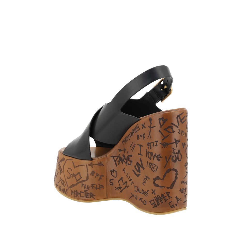 Chloé Maxime Sandals with distinctive lettering and logo-embossed insole