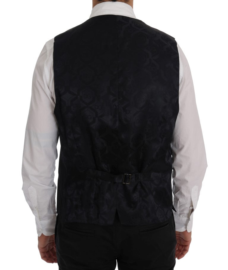  Gray striped vest with adjustable back waist strap 