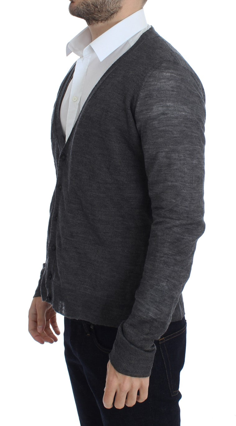  Sophisticated Costume National C’N’C cardigan sweater in suave gray hue 