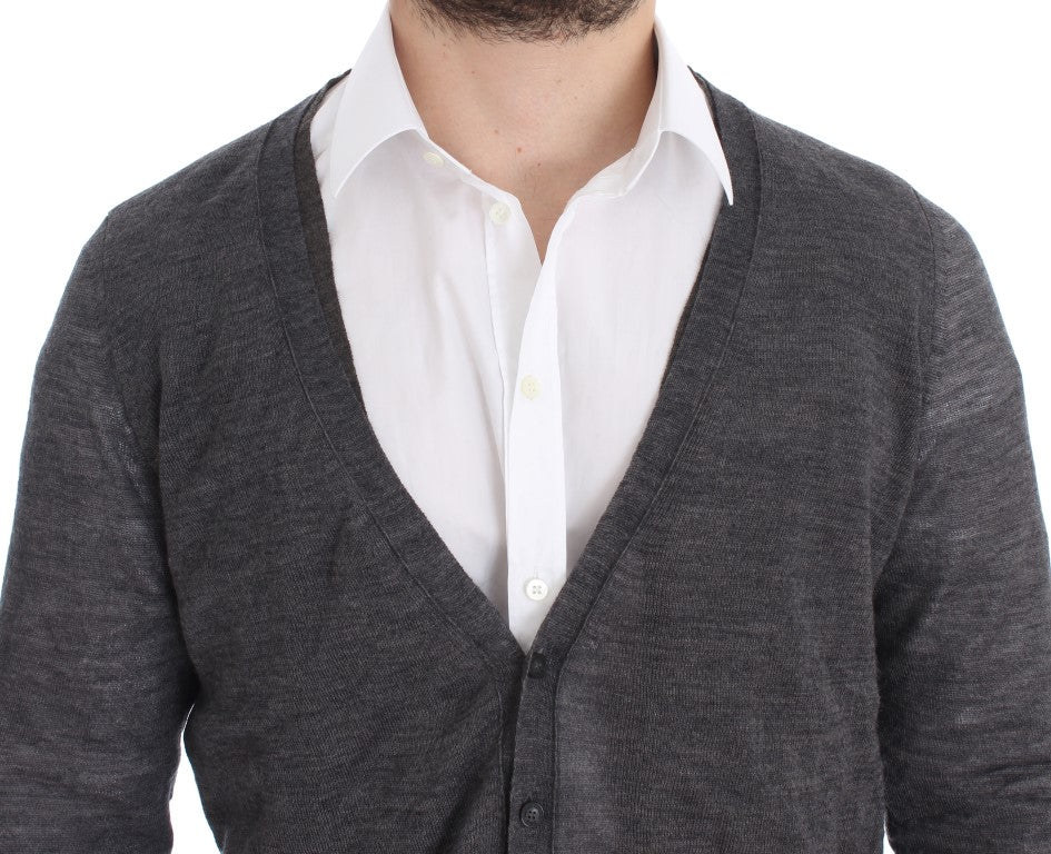  Italian-made gray cardigan sweater from Costume National 