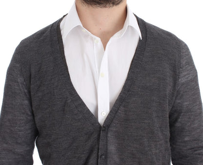  Italian-made gray cardigan sweater from Costume National 