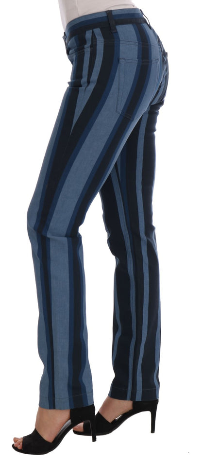 Italian luxury and craftsmanship with every wear, blue girly slim fit jeans