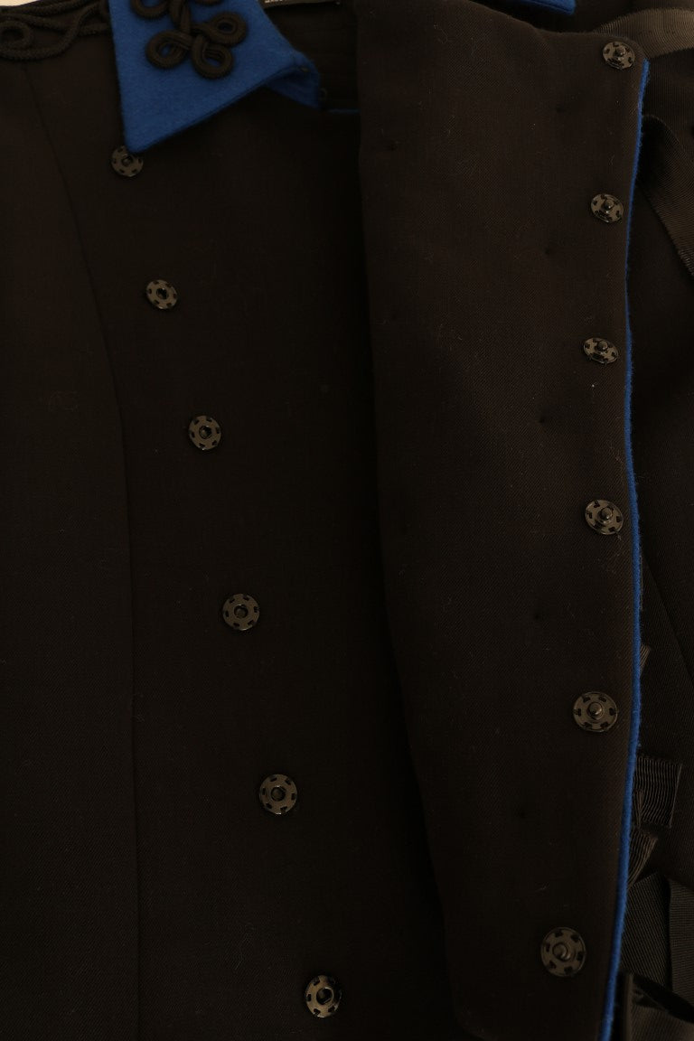Exclusive Italian design wool blend trench coat with silk stretch lining