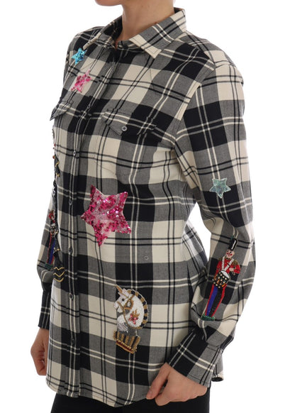 Elegant Dolce & Gabbana wool shirt made in Italy with full front button closure