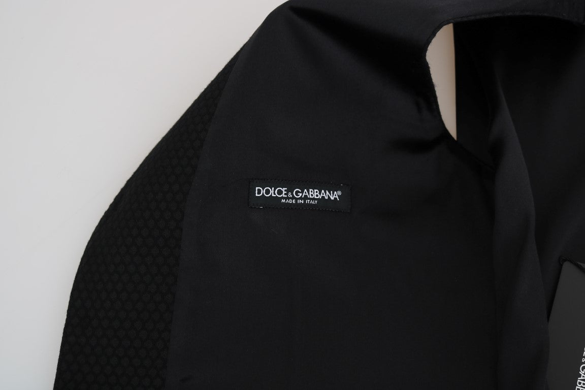 Dolce & Gabbana Polka Dot Black Dress Vest in classic black color for sleek silhouette
