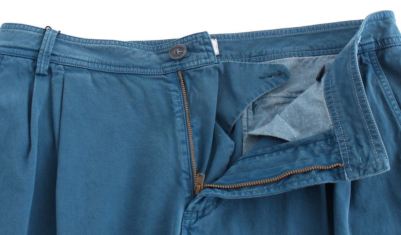 GF Ferre cotton chinos with secure zipper fly closure