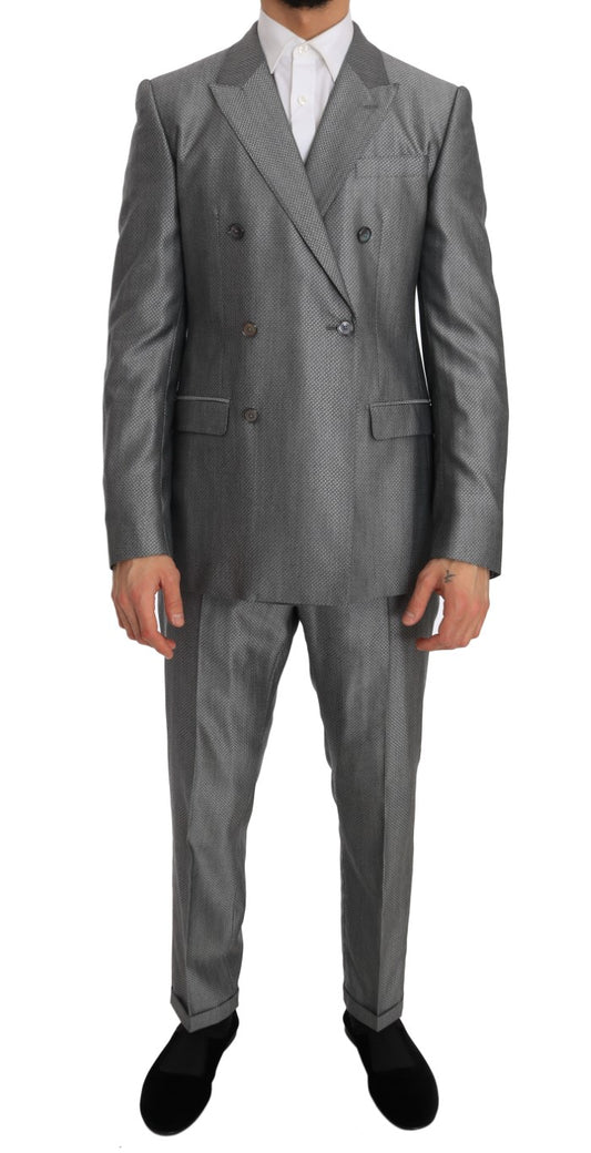 Exquisitely crafted in Italy, this slim-fit black double-breasted suit with crystal bee embroidery stands out at any high-profile event